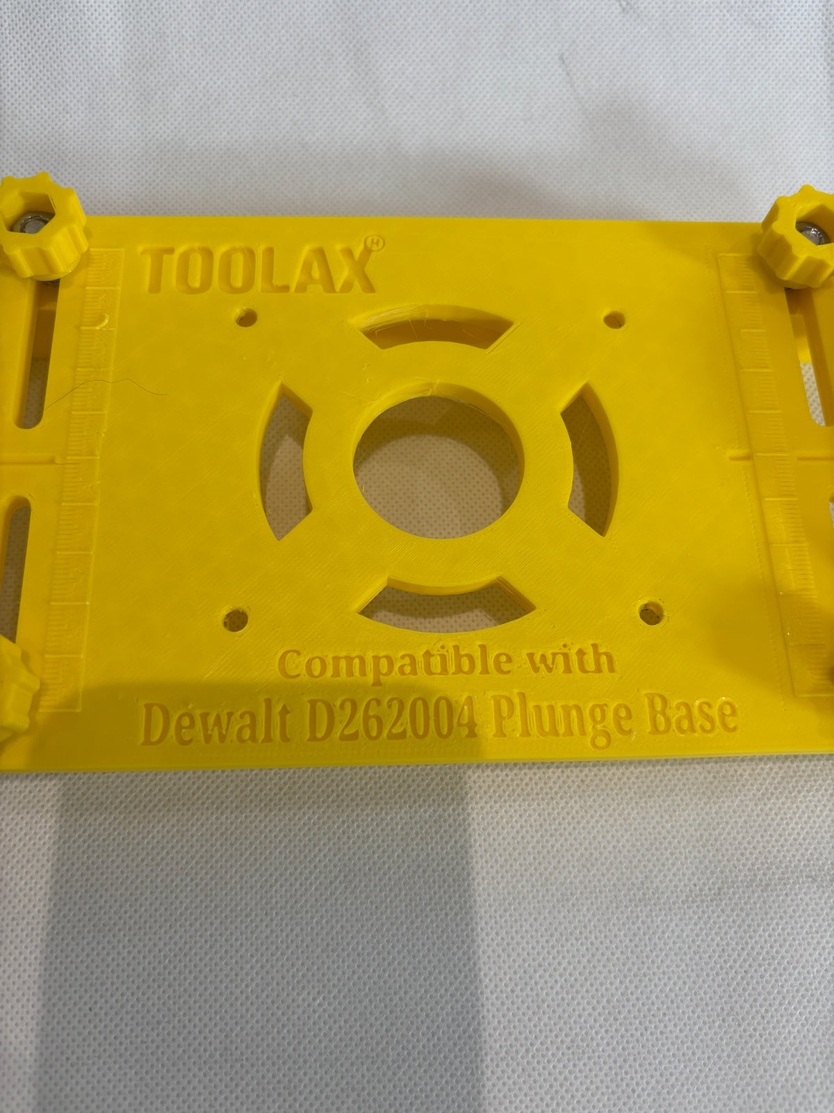 TOOLAX Adapter für Dewalt D2604 D26203 DCW604 Fräse Tauchbasis Adapter 262004 für Vorrichtung zum Herstellen von Zapfen / Schlitzzapfen / Nuten