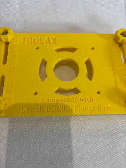 TOOLAX Adapter für Dewalt D2604 D26203 DCW604 Fräse Tauchbasis Adapter 262004 für Vorrichtung zum Herstellen von Zapfen / Schlitzzapfen / Nuten