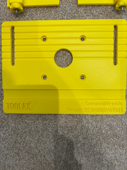 TOOLAX Mini Bench Top Router Table with Angle/Fence Guide for Dewalt DCW604 D26203 D26204 via D262004 Plunge Base