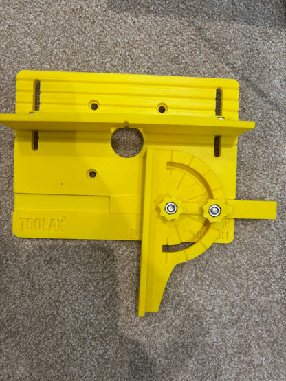 TOOLAX Mini Bench Top Router Table with Angle/Fence Guide for Dewalt DCW604 D26203 D26204 via D262004 Plunge Base