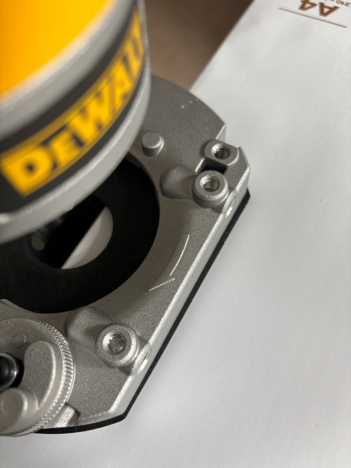 Dewalt Edge banding attachment to fit Dewalt routers DCW604 D26203 D26204 via D262004 Plunge Base attachment