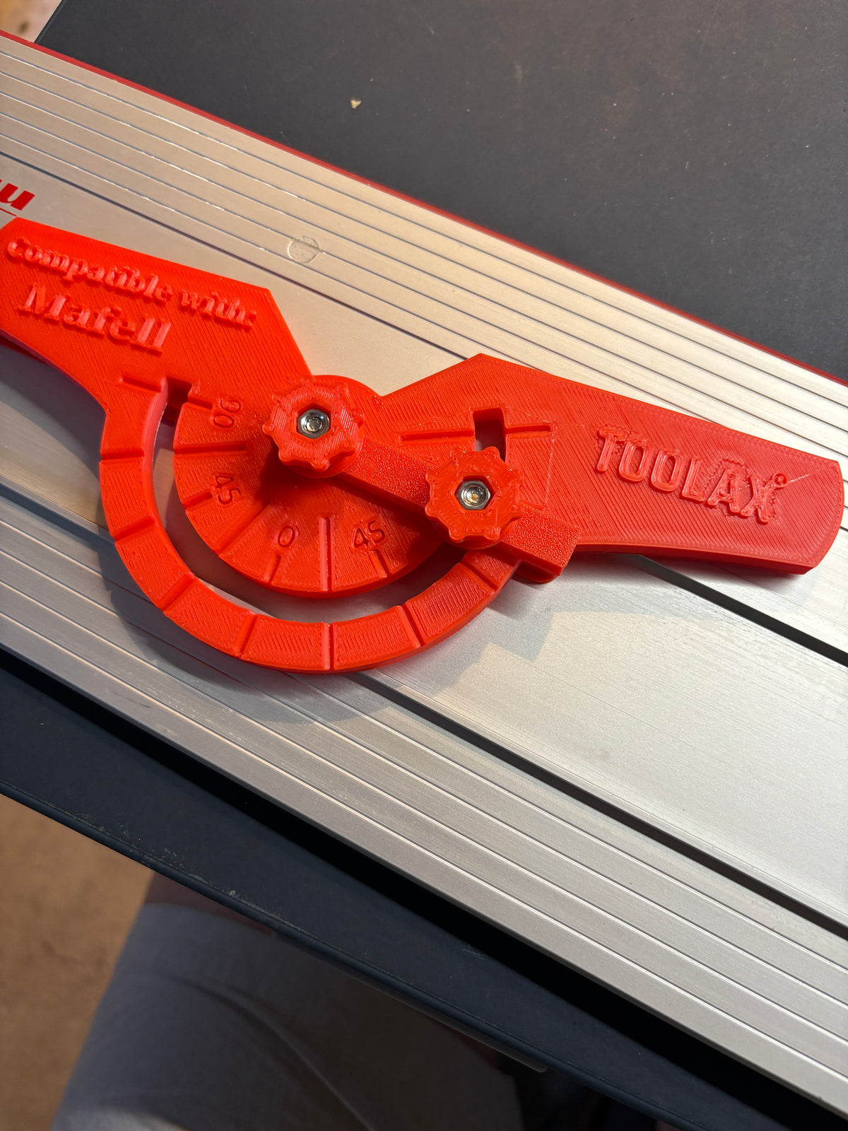 TOOLAX Fully Variable Adjustable Angle Guide Rail Fence Attachment for Mafell Guide Rails