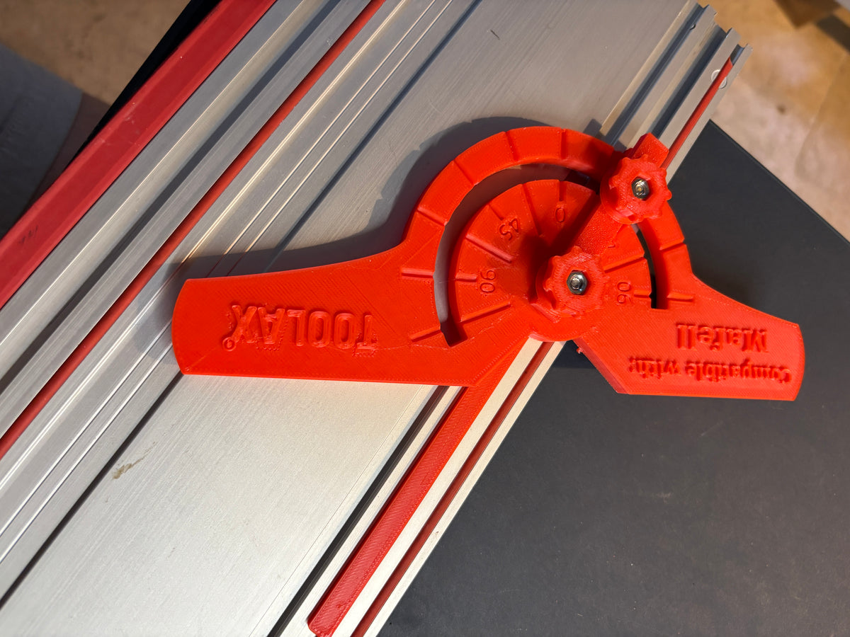 TOOLAX Fully Variable Adjustable Angle Guide Rail Fence Attachment for Mafell Guide Rails