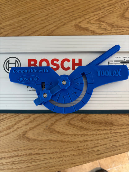 TOOLAX Fully Variable Adjustable Angle Guide Rail Fence Attachment for Bosch Guide Rails