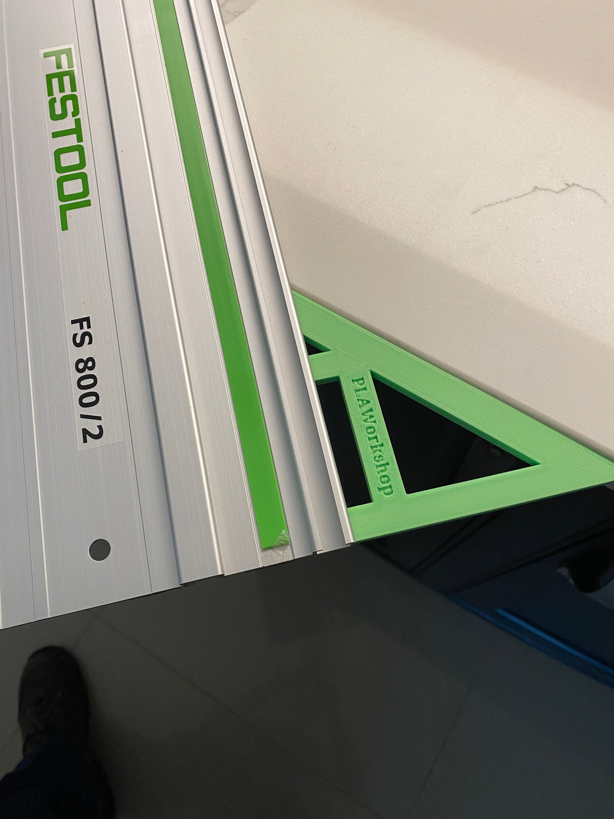 TOOLAX Large Guide Rail Square with 45 & 90 Degree Stops to fit Festool Rail