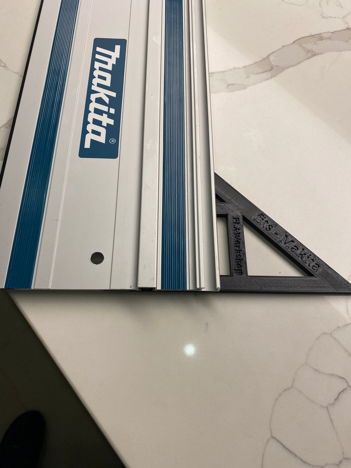 TOOLAX Large Guide Rail Square with 45 & 90 Degree Stops to fit Makita Rail