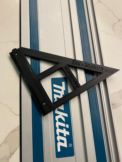 TOOLAX Large Guide Rail Square with 45 & 90 Degree Stops to fit Makita Rail