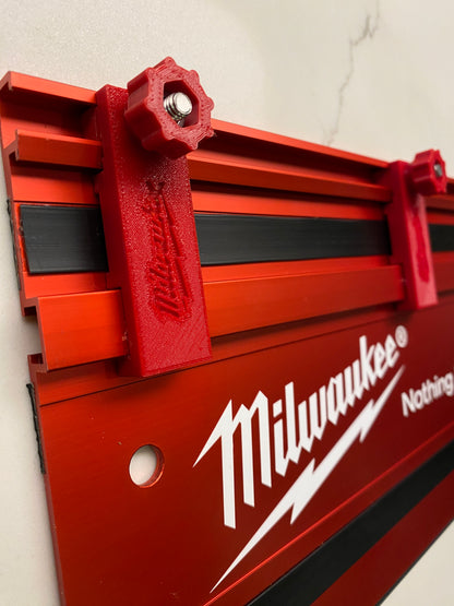Arrêts de plongée / Butées de rail de guidage / Limites de voie / Anti-recul / Coupes répétitives 1 PAIRE pour rail de guidage Milwaukee