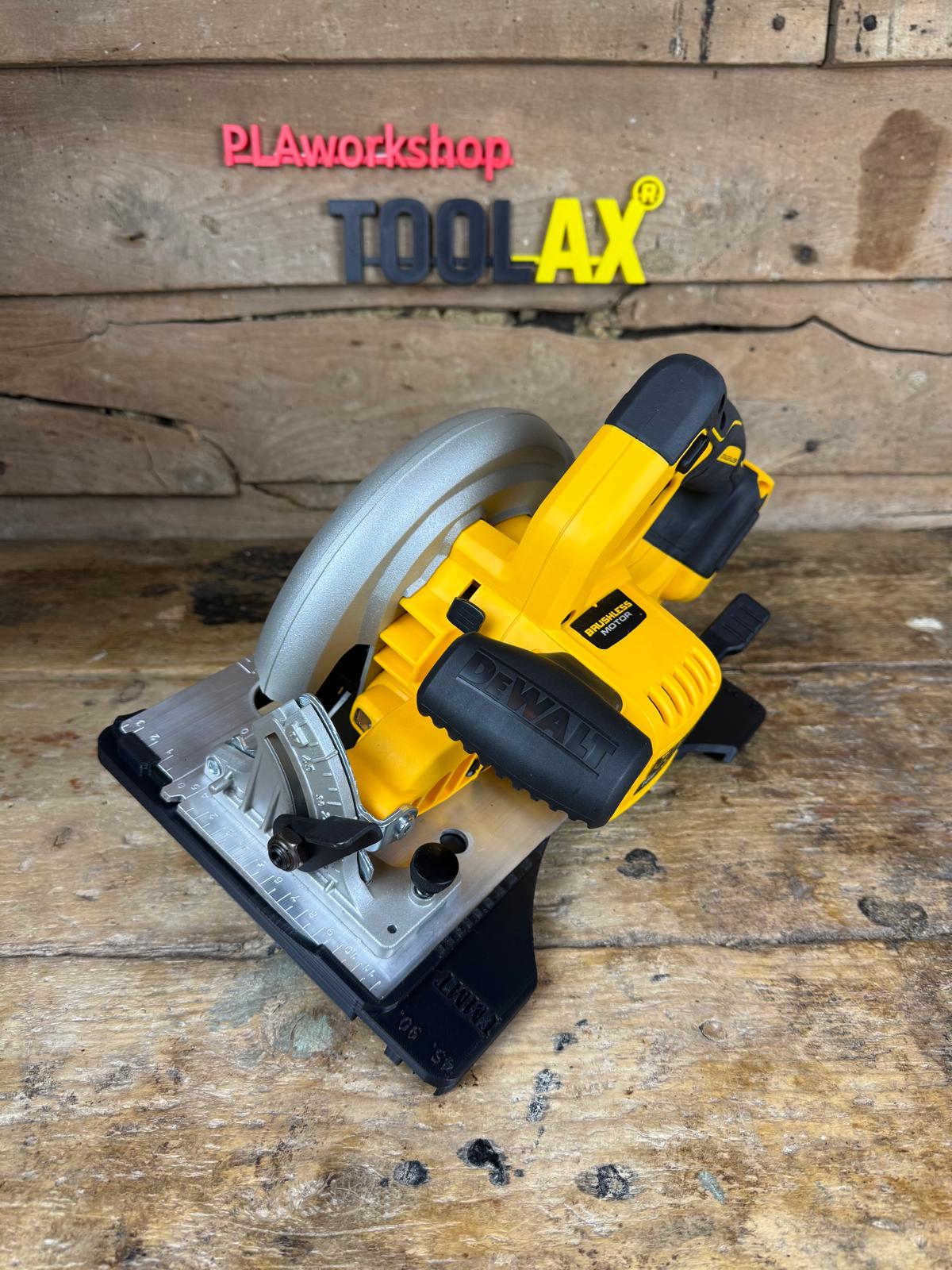 TOOLAX Führungsschienenadapterbasis – Perfekte 45° & 90° Schnitte, kompatibel mit Dewalt Kreissägen DCS570, DWE575, DCS575, DCS578, DCS573 – Passend für Makita Führungsschiene  