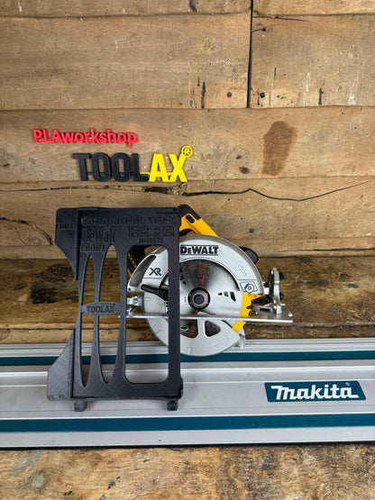TOOLAX Führungsschienenadapterbasis – Perfekte 45° & 90° Schnitte, kompatibel mit Dewalt Kreissägen DCS570, DWE575, DCS575, DCS578, DCS573 – Passend für Makita Führungsschiene  