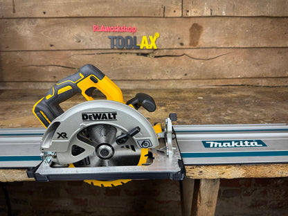 TOOLAX Führungsschienenadapterbasis – Perfekte 45° & 90° Schnitte, kompatibel mit Dewalt Kreissägen DCS570, DWE575, DCS575, DCS578, DCS573 – Passend für Makita Führungsschiene  