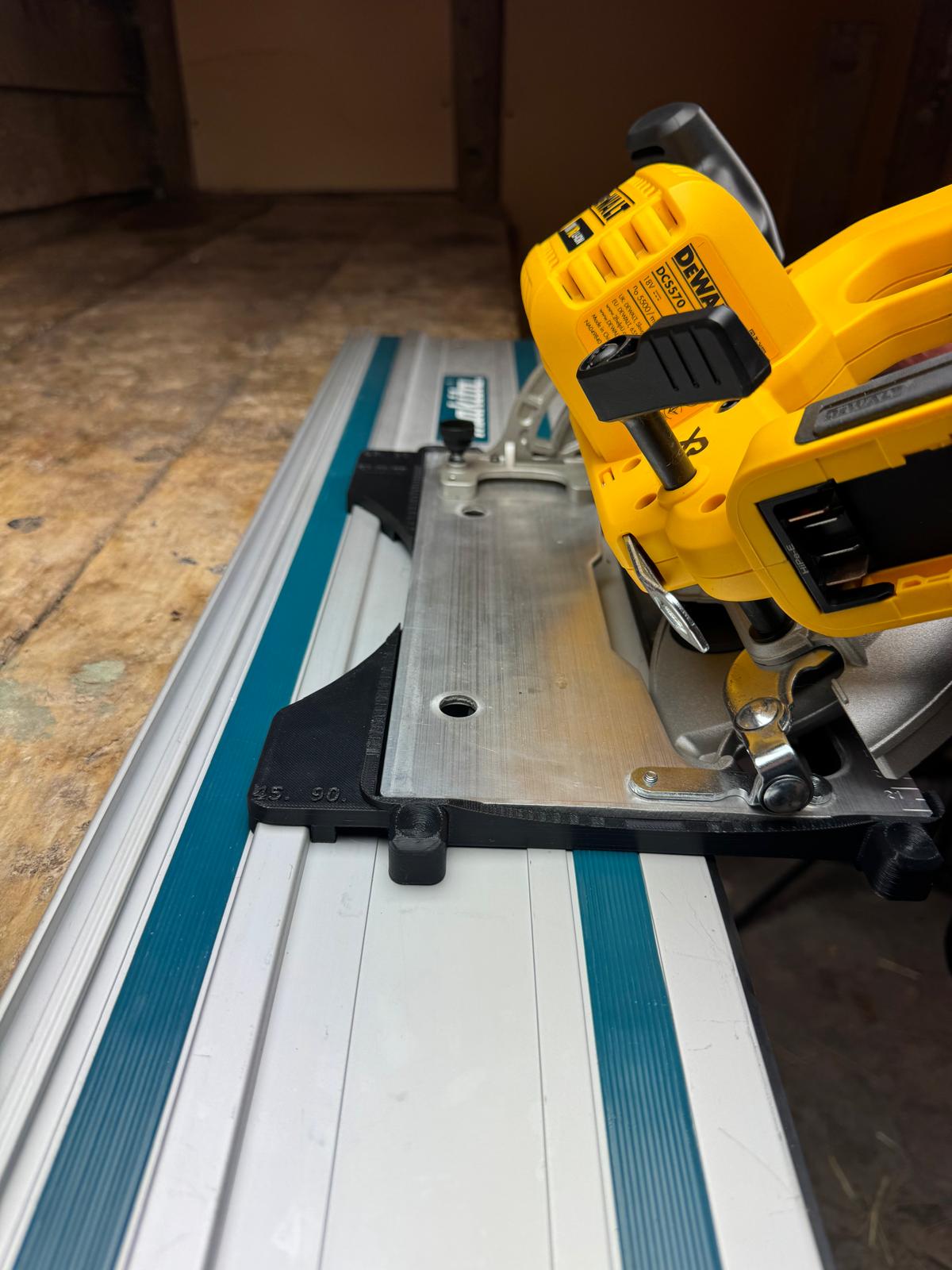 TOOLAX Führungsschienenadapterbasis – Perfekte 45° & 90° Schnitte, kompatibel mit Dewalt Kreissägen DCS570, DWE575, DCS575, DCS578, DCS573 – Passend für Makita Führungsschiene  