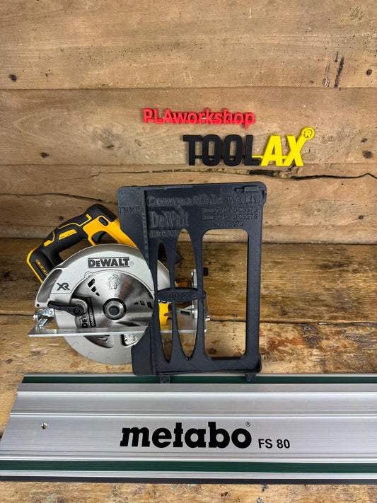 TOOLAX Guide Rail Adapter Base – Cut Perfect 45° & 90° Angles compatible with Dewalt Circular Saws DCS570, DWE575, DCS575, DCS578, DCS573 – Fits Metabo Guide Rail