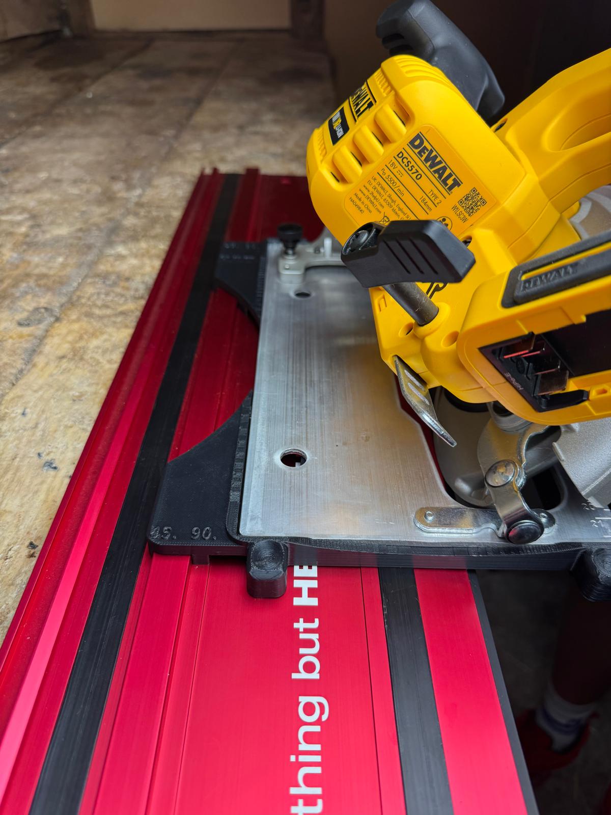 TOOLAX Guide Rail Adapter Base – Cut Perfect 45° & 90° Angles compatible with Dewalt Circular Saws DCS570, DWE575, DCS575, DCS578, DCS573 – Fits Milwaukee Guide Rail
