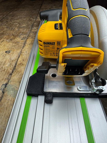 TOOLAX Führungsschienenadapterbasis – Perfekte 45° & 90° Schnitte, kompatibel mit Dewalt Kreissägen DCS570, DWE575, DCS575, DCS578, DCS573 – Passend für Festool Führungsschiene  