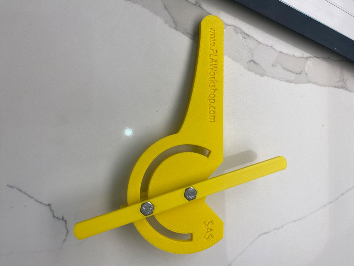 TOOLAX Vollständig verstellbarer Winkelanschlag kompatibel mit Dewalt Führungsschiene