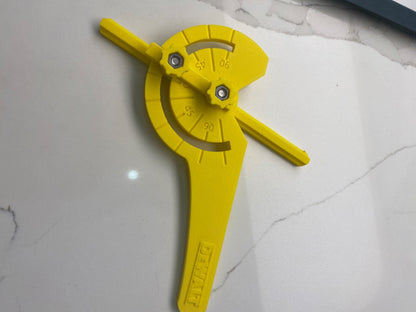 TOOLAX Vollständig verstellbarer Winkelanschlag kompatibel mit Dewalt Führungsschiene