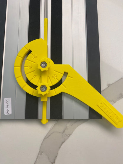 TOOLAX Vollständig verstellbarer Winkelanschlag kompatibel mit Dewalt Führungsschiene