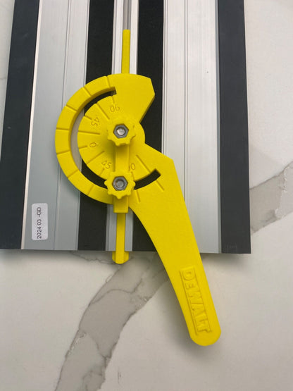 TOOLAX Vollständig verstellbarer Winkelanschlag kompatibel mit Dewalt Führungsschiene