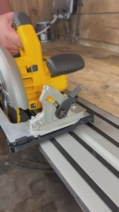 TOOLAX Guide Rail Adapter Base – Cut Perfect 45° & 90° Angles compatible with Dewalt Circular Saws (DCS570, DWE575, DCS575, DCS578, DCS573) – for Dewalt Guide Rails