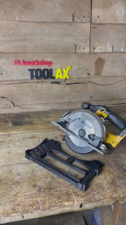 TOOLAX Guide Rail Adapter Base – Cut Perfect 45° & 90° Angles compatible with Dewalt Circular Saws DCS391 & DCS565  – for Dewalt Guide Rails