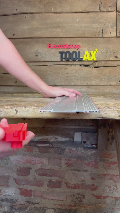 TOOLAX Large Guide Rail Square with 45 & 90 Degree Stops to fit Mafell Rail