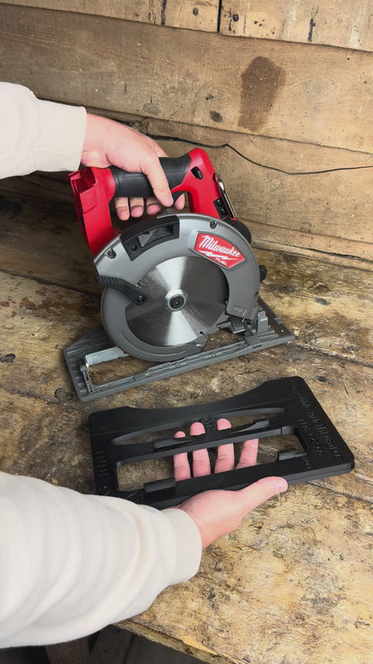 TOOLAX adaptor for Milwaukee M18 CCS66 Adaptor base / Skid plate for Circular Saw to fit Bosch Guide rail