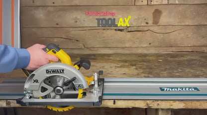 TOOLAX Führungsschienenadapterbasis – Perfekte 45° & 90° Schnitte, kompatibel mit Dewalt Kreissägen DCS570, DWE575, DCS575, DCS578, DCS573 – Passend für Makita Führungsschiene  