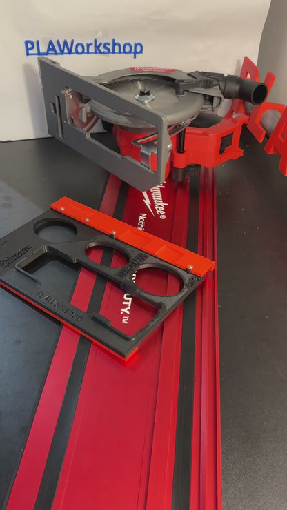 TOOLAX Adaptor base / Skid plate compatible with Milwaukee M18 CCS55 Circular Saw to fit Milwaukee Guide rail