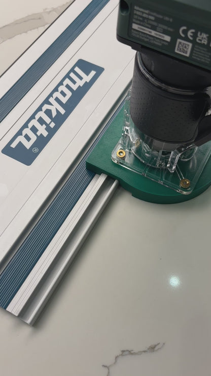 18V-8 Advanced Trim Router Plunge Base Guide Rail Adapter compatible with Makita Track / Guide Rail